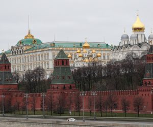 A car drives along an embankment of the Moskva River near the Kremlin wall in Moscow A car of Yandex.Drive carsharing service drives along an embankment of the Moskva River near the Kremlin wall, after the city authorities announced a partial lockdown ordering residents to stay at home to prevent the spread of coronavirus disease (COVID-19), in central Moscow, Russia March 30, 2020. REUTERS/Evgenia Novozhenina EVGENIA NOVOZHENINA