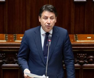 epa08393613 A handout photo made available by Italian Senate channel shows Italian Prime Minister Giuseppe Conte informing about the lockdown easing schedule due to the coronavirus disease (COVID-19) pandemic emergency, Rome, Italy, 30 April 2020.  EPA/ITALIAN SENATE HANDOUT +++ ANSA PROVIDES ACCESS TO THIS HANDOUT PHOTO TO BE USED SOLELY TO ILLUSTRATE NEWS REPORTING OR COMMENTARY ON THE FACTS OR EVENTS DEPICTED IN THIS IMAGE; NO ARCHIVING; NO LICENSING +++ HANDOUT EDITORIAL USE ONLY/NO SALES