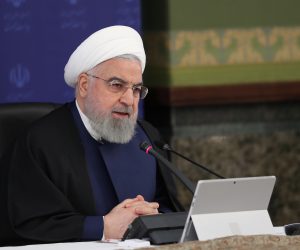 epa08398670 A handout photo made available by the presidential office shows, Iranian president Hassan Rouhani speaks during the cabinet meeting in Tehran, Iran, 03 May 2020. Media reported that Rouhani announced that some mosques will reopen in small cities from tomorrow, but holy shrines and big mosques in big cities and capital will remain closed. Iran is one of the most affected countries by the COVID-19 disease where more than 6,000 people have died.  EPA/-  HANDOUT EDITORIAL USE ONLY/NO SALES