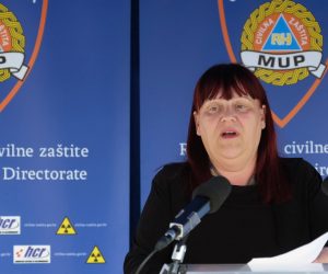 Zagreb, 05.05.2020. - Konferencija za medije Stožera civilne zaštite Republike Hrvatske.
Na fotografiji Maja Grba Bujević.
foto HINA/ POOL/ Edvard ŠUŠAK/ es