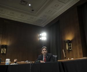 epa08403373 Sen. Ben Sasse (R-Neb.) questions the nominee John L. Ratcliff during the Senate Select Committee on Intelligence nomination hearing for Director of National Intelligence at the Dirksen Senate Office building on Capitol Hill in Washington, DC, USA, 05 May 2020. The panel is considering Ratcliffe's nomination for director of national intelligence (DNI).  EPA/Gabriella Demczuk