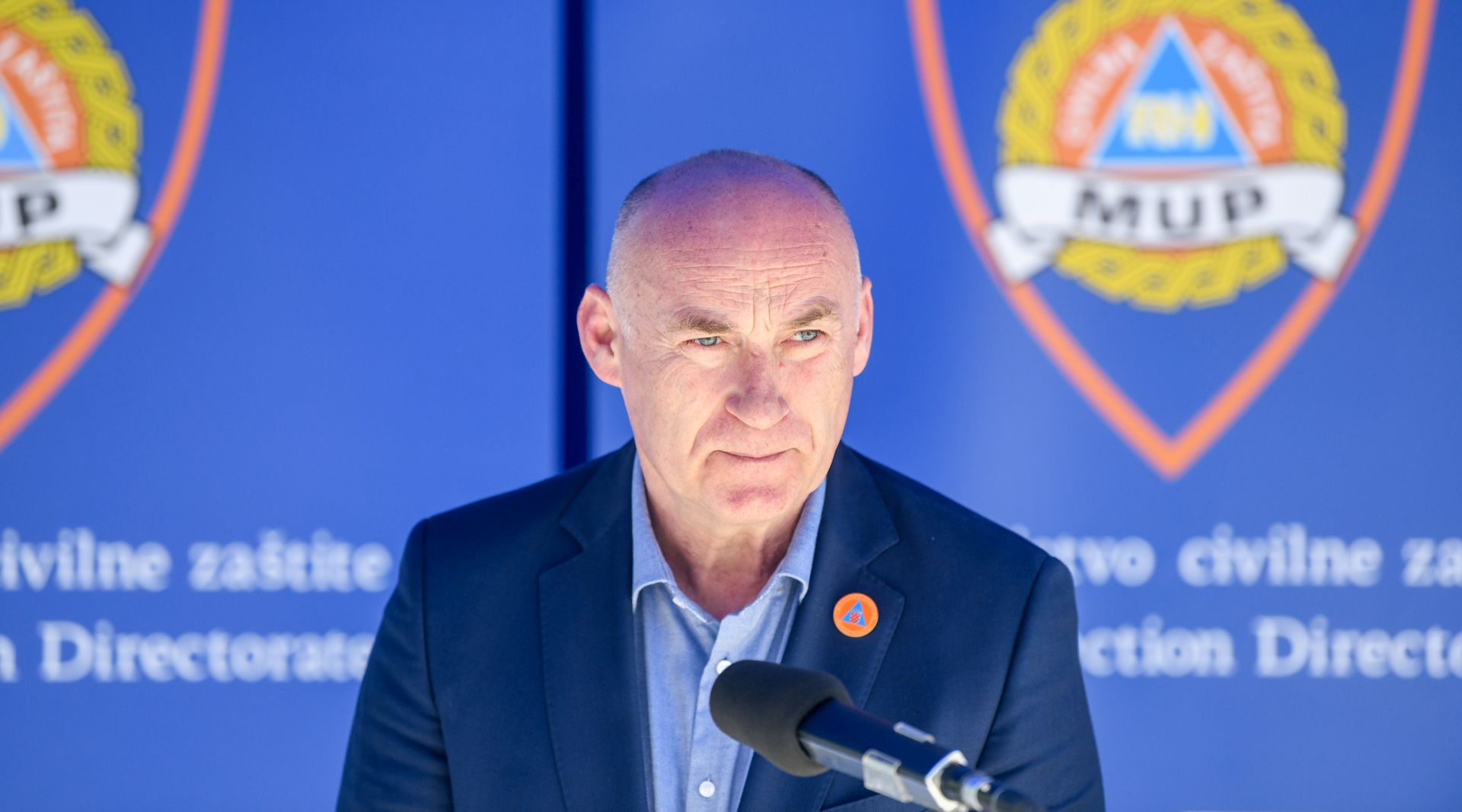 Zagreb, 6.5.2020. - U zadnja 24 sata u Hrvatskoj je zabiljeeno sedam novih sluèajeva zaraze koronavirusom, a preminule su jo dvije osobe, izvijestio je u srijedu Nacionalni stoer civilne zatite. Na slici pomoænik ministra unutarnjih poslova za civilnu zastitu Damir Trut.  
foto HINA/ PIXSELL/ POOL/ Josip Regovic/ ua