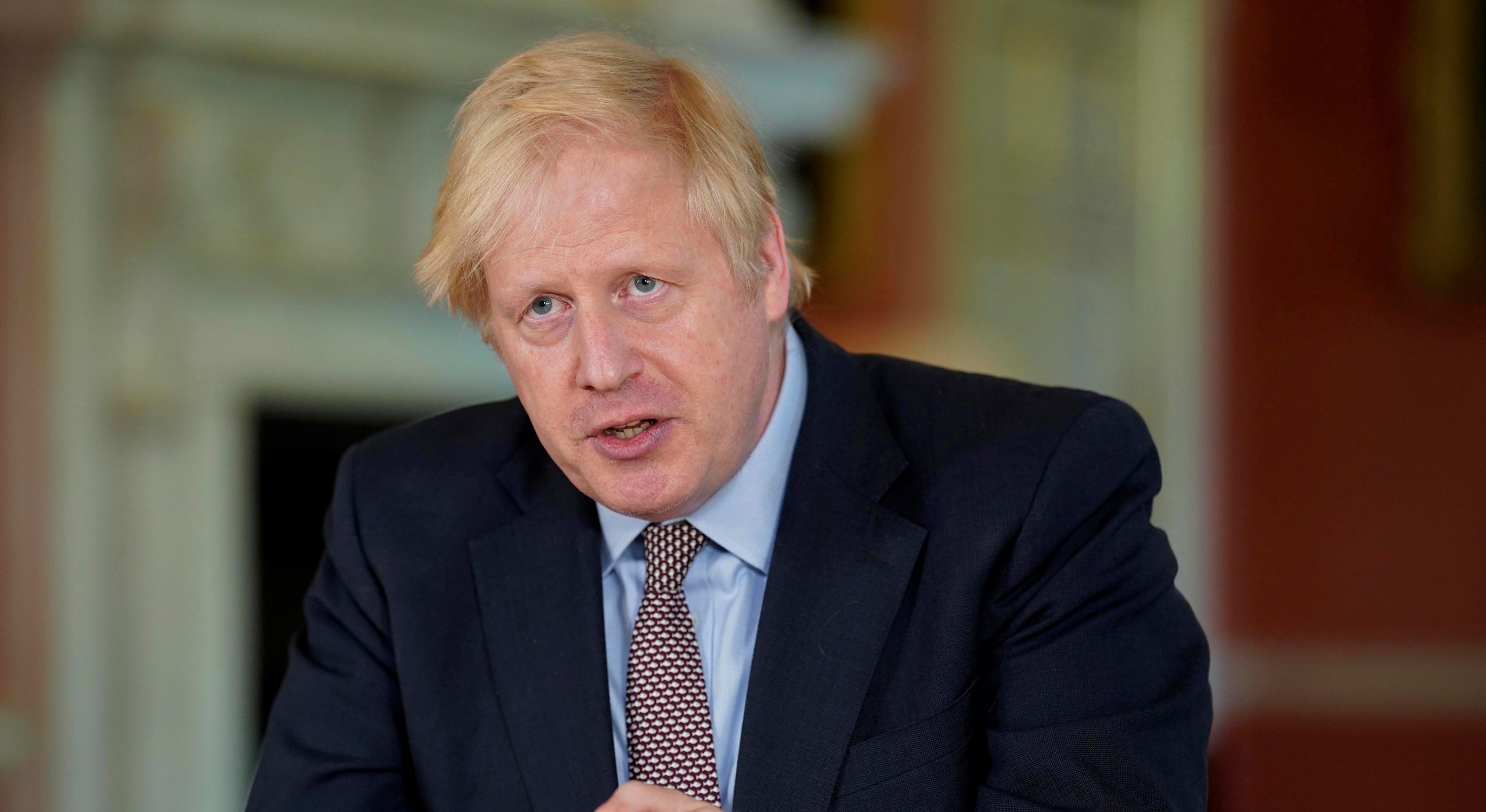 epa08413510 A handout photo made available by n 10 Downing street shows Britain's Prime Minister Boris Johnson making a television address to the nation in n10 Downing street in London, Britain 08 May 2020.  EPA/ANDREW PARSONS / HANDOUT This image is for Editorial use purposes only. The Image can not be used for advertising or commercial use. The Image can not be altered in any form. Credit should read Andrew Parsons/n10 Downing street. HANDOUT EDITORIAL USE ONLY/NO SALES