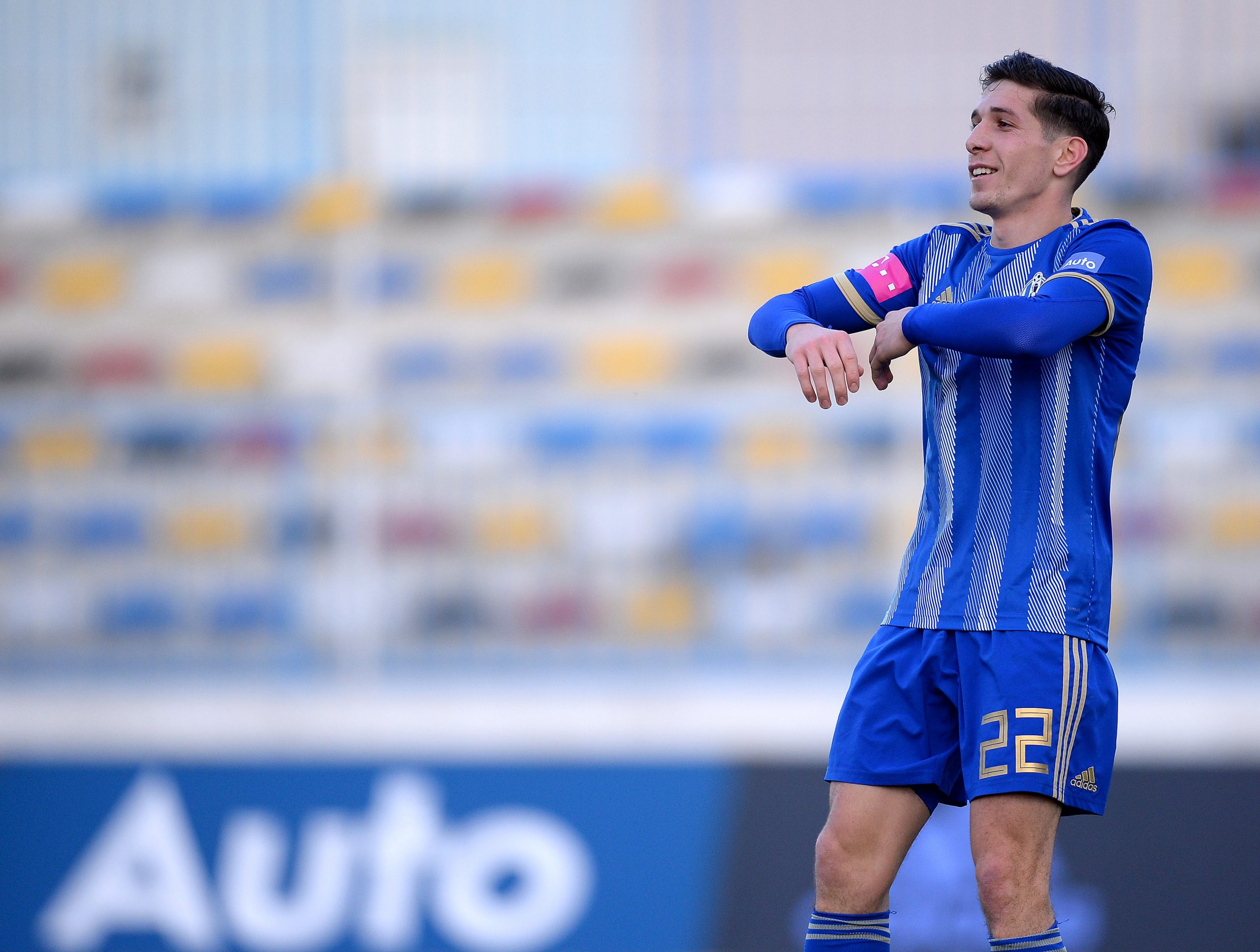 01.02.2020., stadion u Kranjcevicevoj ulici, Zagreb - Hrvatski Telekom Prva liga, 20. kolo, NK Lokomotiva - HNK Rijeka. Lirim Kastrati Photo: Marko Prpic/PIXSELL