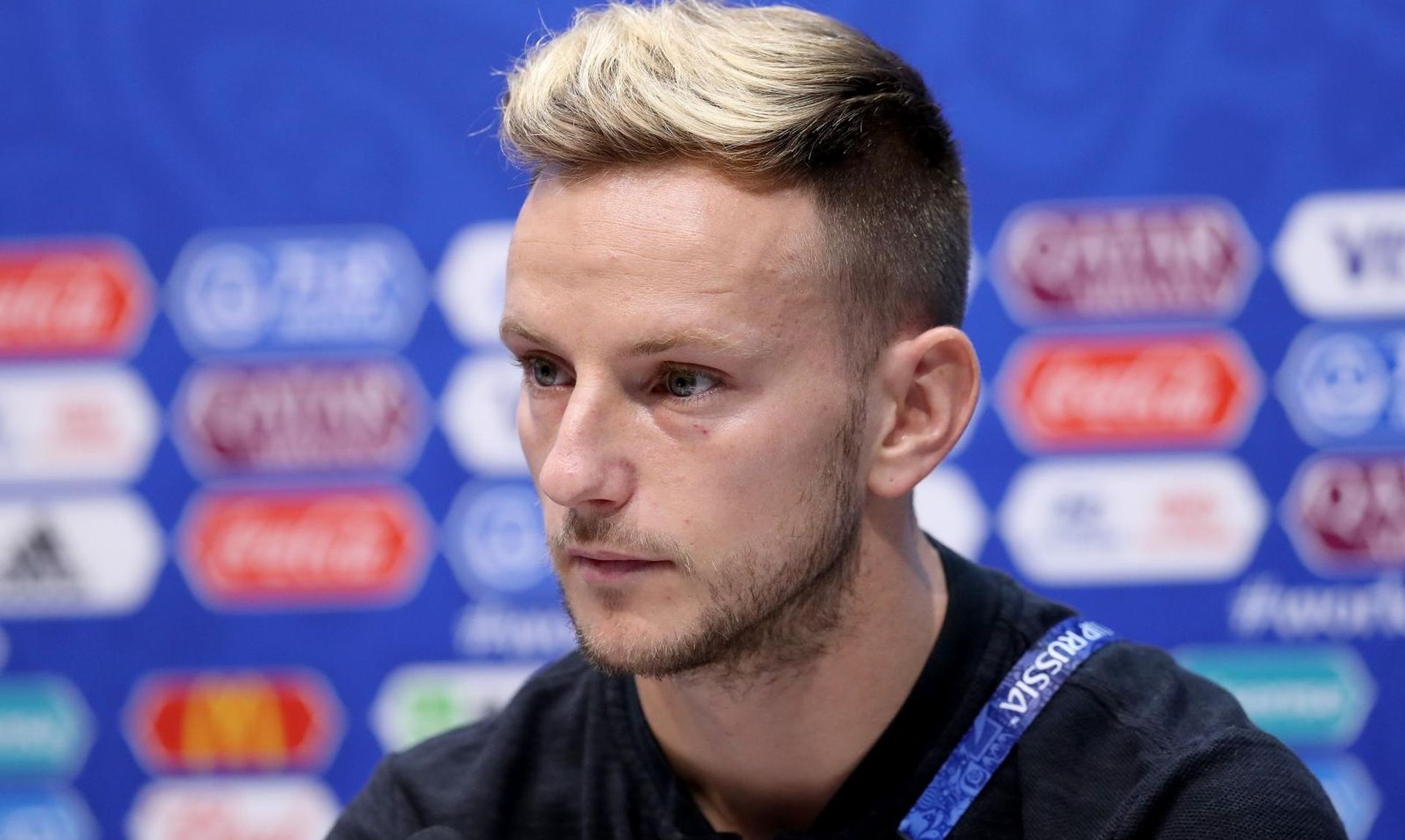 06.07.2018., Soci, Rusija -  Konferencija za medije hrvatske nogometne reprezentacije na Olimpijskom stadionu Fisht uoci cetvrtfinalne utakmice svjetskog nogometnog prvenstva Rusija - Hrvatska. Izbornik  Ivan Rakitic.
Photo: Igor Kralj/PIXSELL