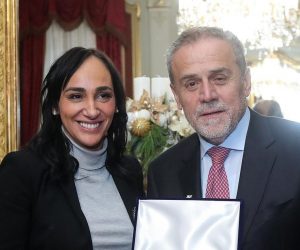06.12.2019., Zagreb - Gradonacelnik Milan Bandic primio je vaterpoliste i vaterpolistice HAVK Mladost u Palaci Dverce. Ana Stojic Deban, Milan Bandic. 
Photo: Goran Stanzl/PIXSELL