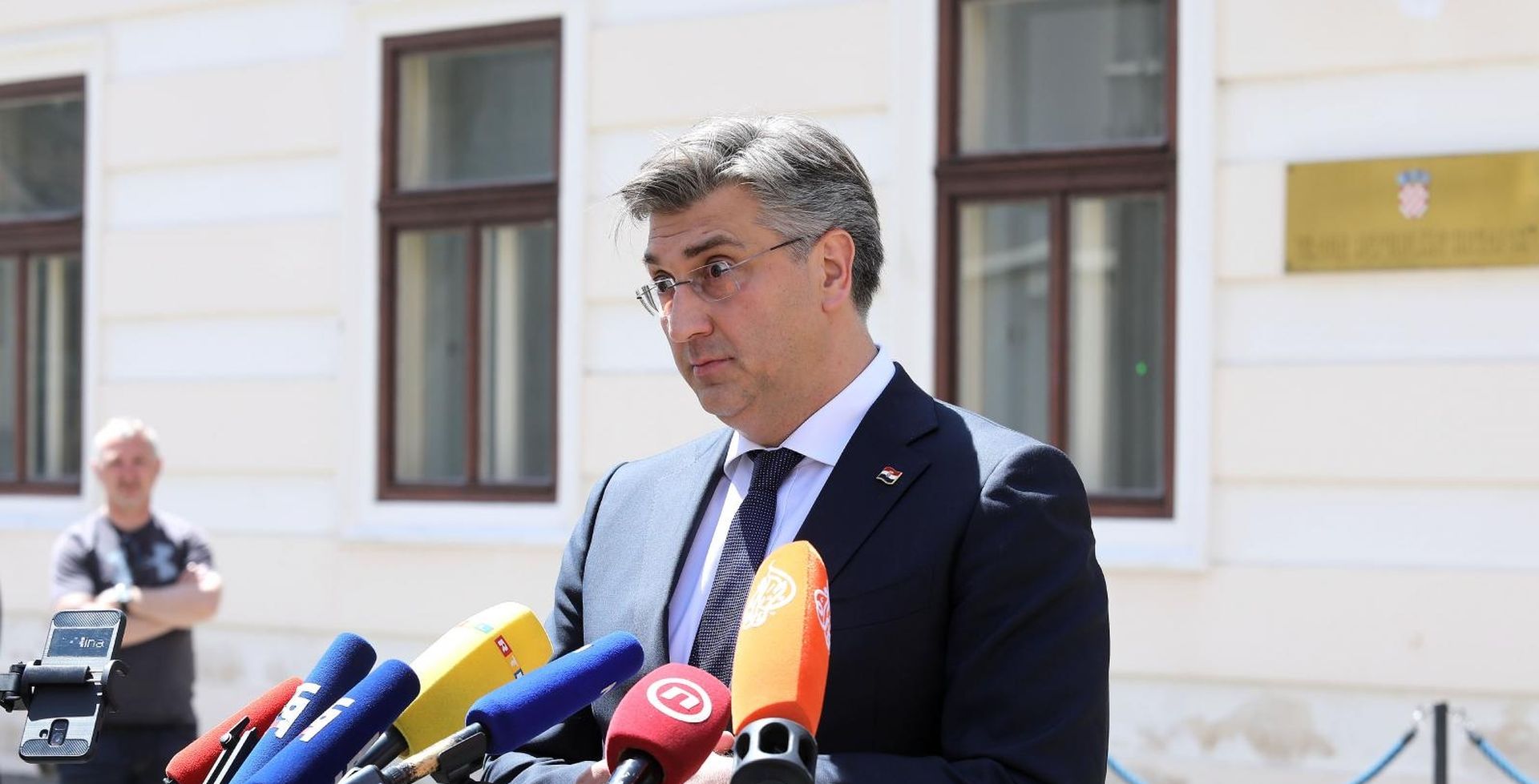 08.05.2020., Zagreb - Predsjednik Vlade Andrej Plenkovic obratio se medijima i izjavio da prihvaca ostavku ministra Krsticevica. Photo: Patrik Macek/PIXSELL
