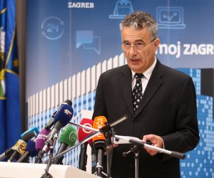 11.05.2020., Zagreb  - Na konferenciji za medije na Zagrebackom velesajmu predstavljen je projekt "Potresni rizik Grada Zagreba". Pavle Kalinic. Photo: Matija Habljak/PIXSELL