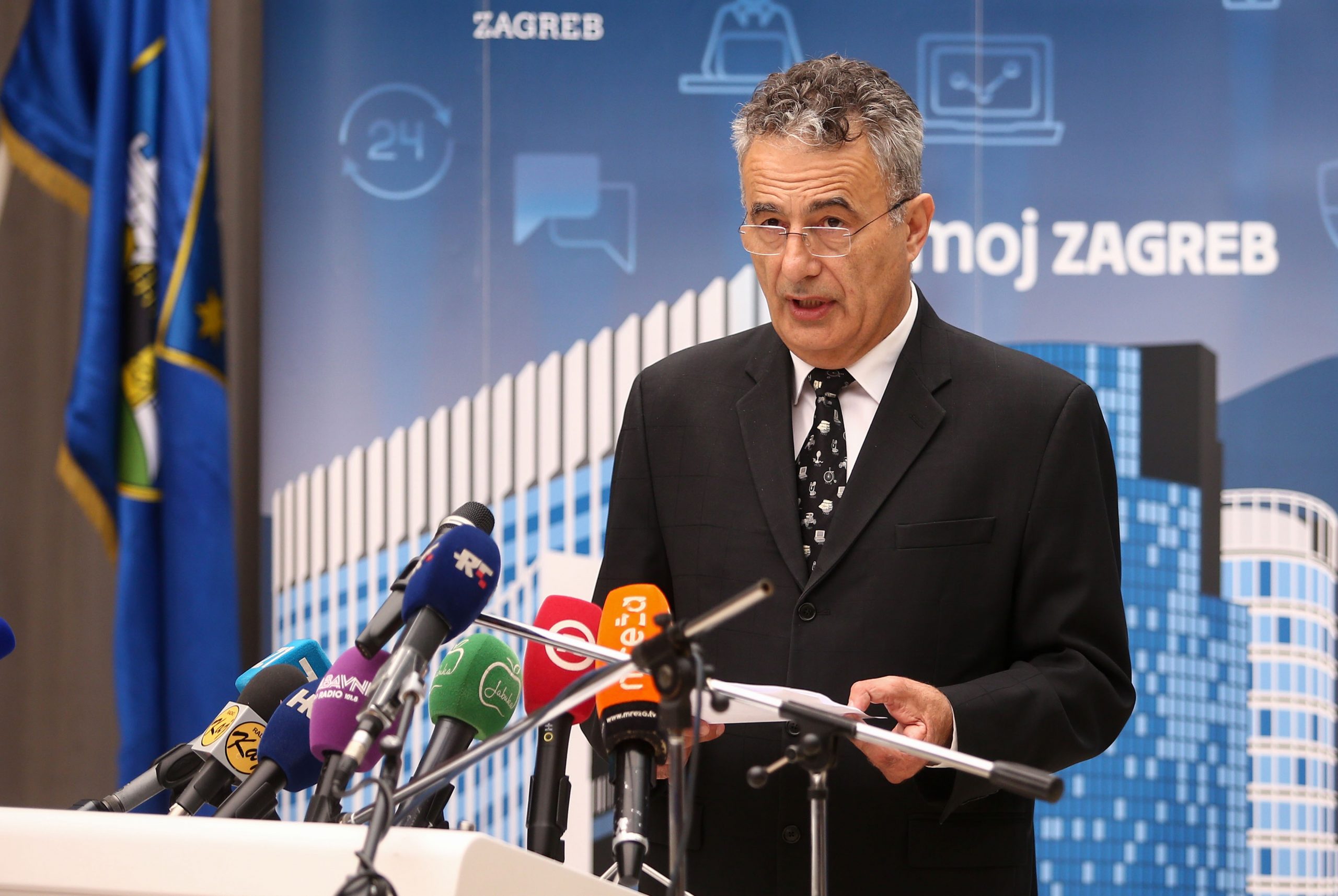 11.05.2020., Zagreb  - Na konferenciji za medije na Zagrebackom velesajmu predstavljen je projekt "Potresni rizik Grada Zagreba". Pavle Kalinic. Photo: Matija Habljak/PIXSELL