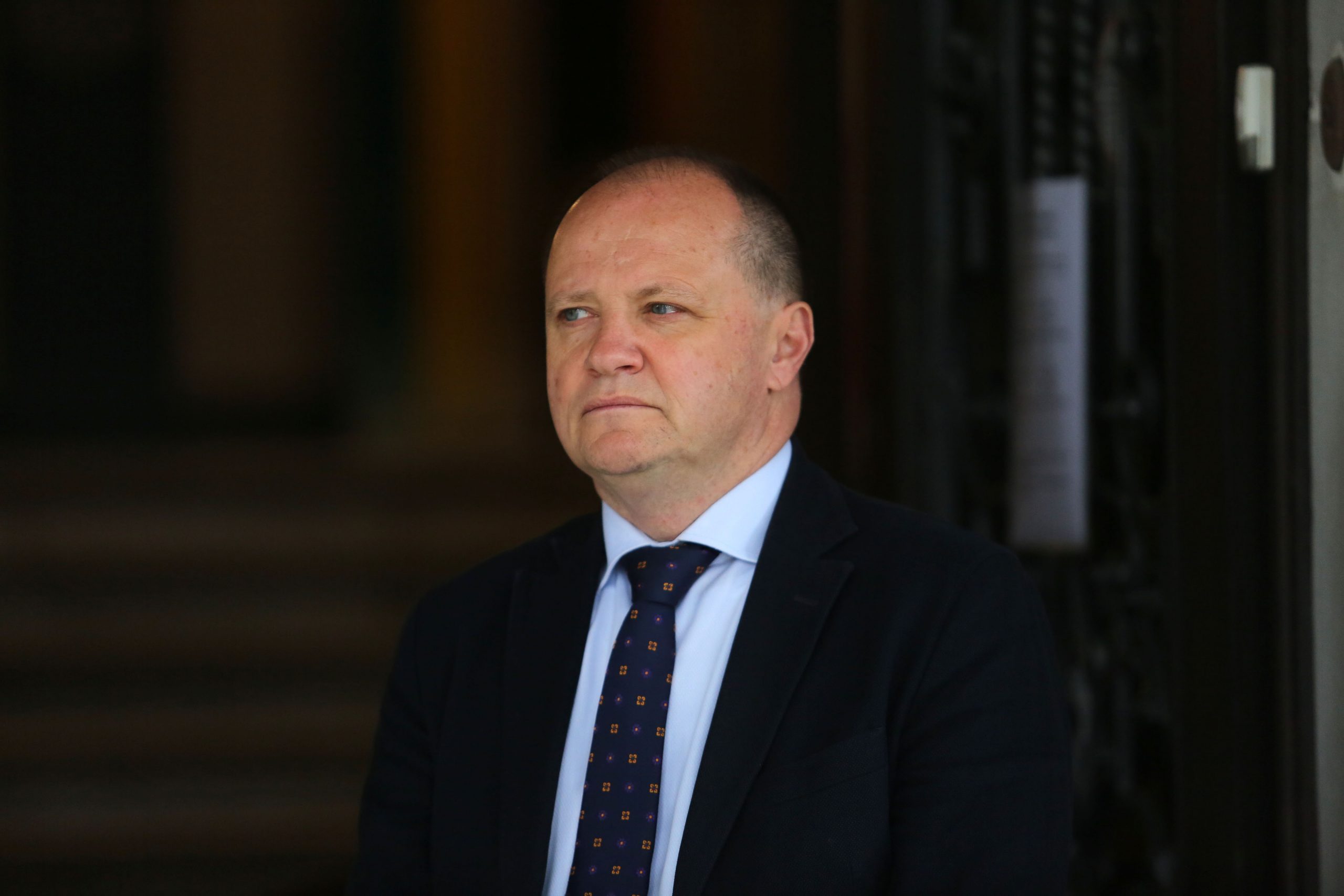 11.05.2020., Rijeka - Konferencija  Kriznog stozera Civilne zastite Primorsko-goranske zupanije ispred Pomorskog i povijesnog muzeja Hrvatskog primorja. Davor Stimac Photo: Goran Kovacic/PIXSELL