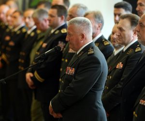 02.08.2011., Ured predsjednika, Pantovcak 241, Zagreb - Predsjednik Republike Hrvatske Ivo Josipovic odrzao je svecani prijem za sudionike vojnoredarstvene operacije "Oluja". Pavao Miljevac
Photo: Sanjin Strukic/PIXSELL