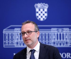 13.05.2020., Zagreb - Zastupnik MOST-a Marko Sladoljev odrzao je konferenciju za medije  o najavi Vlade da ce zbog koronakrize oduzeti novac namijenjen osobama sa invaliditetom .
Photo: Patrik Macek/PIXSELL
