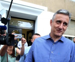 14.06.2016., Zagreb - Predsjednik HDZ-a Tomislav Karamarko dao je izjavu za medije nakon sastanka Domoljubne koalicije u sredisnjici HDZ-a. Govorio je o preslagivanju Vlade i izvjescu Istraznog povjerenstva. 
Photo: Robert Anic/PIXSELL