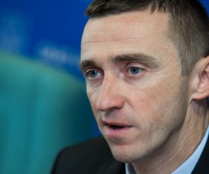 14.07.2019., Vukovar - Konferencija za novinare vukovarskog gradonacelnika Ivana Penave u povodu odluke Ustavnog suda vezane za statutarnu odluku ostvarivanja sluzbene uporabe jezika i pisma srpske nacionalne manjine na podrucju Grada Vukovara. Photo: Davor Javorovic/PIXSELL