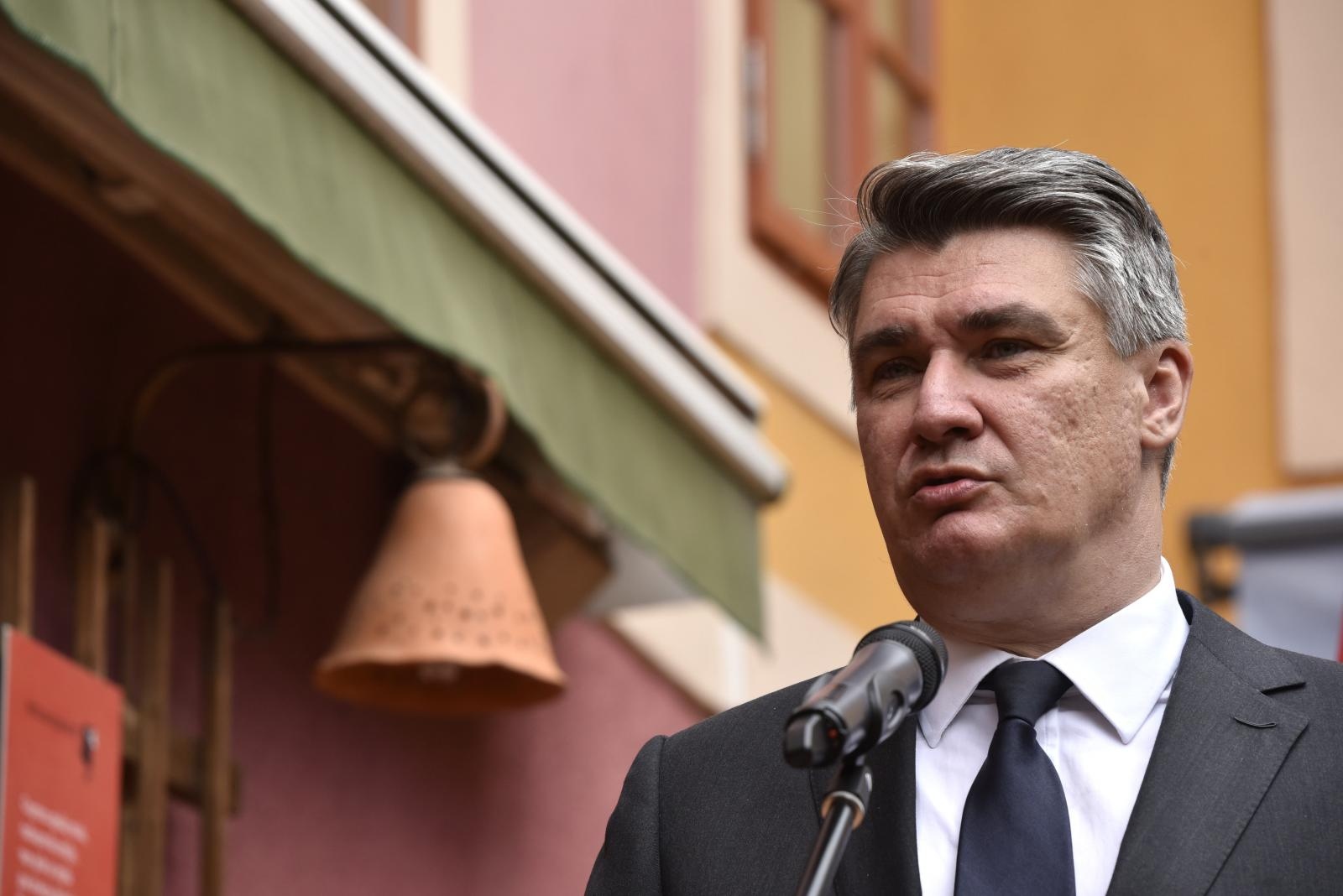 15.05.2020., Ptuj, Slovenija - Predsjednik Republike Hrvatske Zoran Milanovic i Predsjednik Republike Slovenije Borut Pahor odrzali radni sastanak u Ptuju. Photo: Ziga Zivulovic jr./FA Bobo/PIXSELL