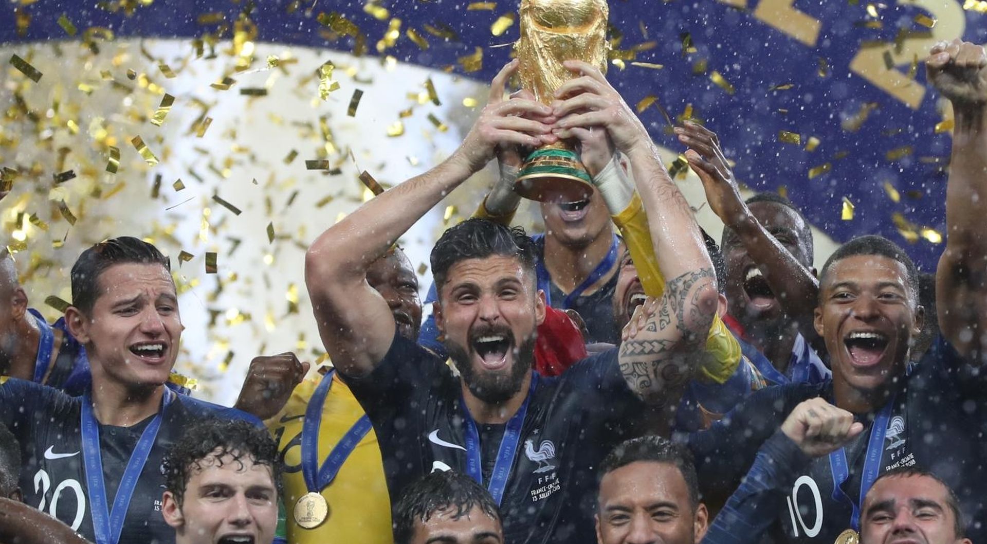 15.07.2018., stadion Luznjiki, Moskva, Rusija - Svjetsko nogometno prvenstvo 2018., finale, Francuska - Hrvatska. Olivier Giroud Photo: Igor Kralj/PIXSELL