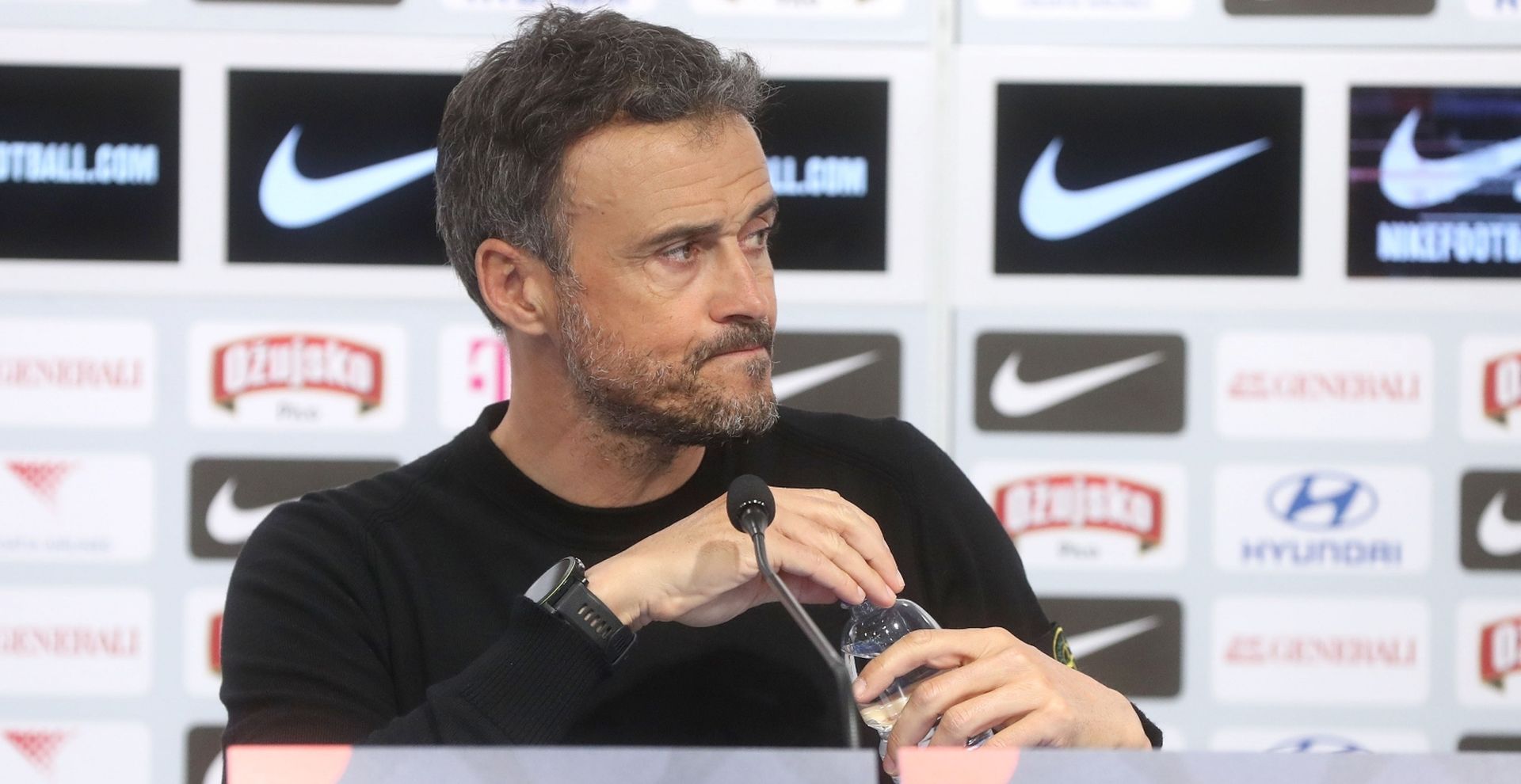 Zagreb: Konferencija španjolskog izbornika nakon poraza na Maksimiru 15.11.2018., stadion Maksimir, Zagreb - Izbornik Spanjolske Luis Enrique na konferenciji za novinare nakon poraza u utakmici 3. kola UEFA Lige nacije  Hrvatska - Spanjolska: 3:2. 
Photo: Igor Kralj/PIXSELL