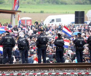 18.05.2019., Bleiburg, Austrija - Sredisnja komemoracija povodom 74. godisnjice Bleiburske tragedije na Loibaskom polju pored Bleiburga. 
Photo: Zeljko Hladika/24sata/PIXSELL