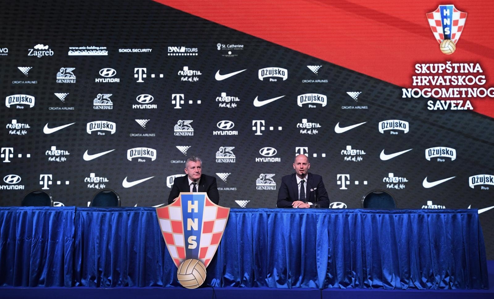 Zagreb: Davor Šuker održao konferenciju za medije nakon skupštine HNS-a 20.12.2018., Zagreb - U hotelu Westin odrzala se skupstina Hrvatskog nogometnog saveza nakon koje je bila konferencija za medije predsjednika saveza Davora Sukera. 
Photo: Marko Lukunic/PIXSELL