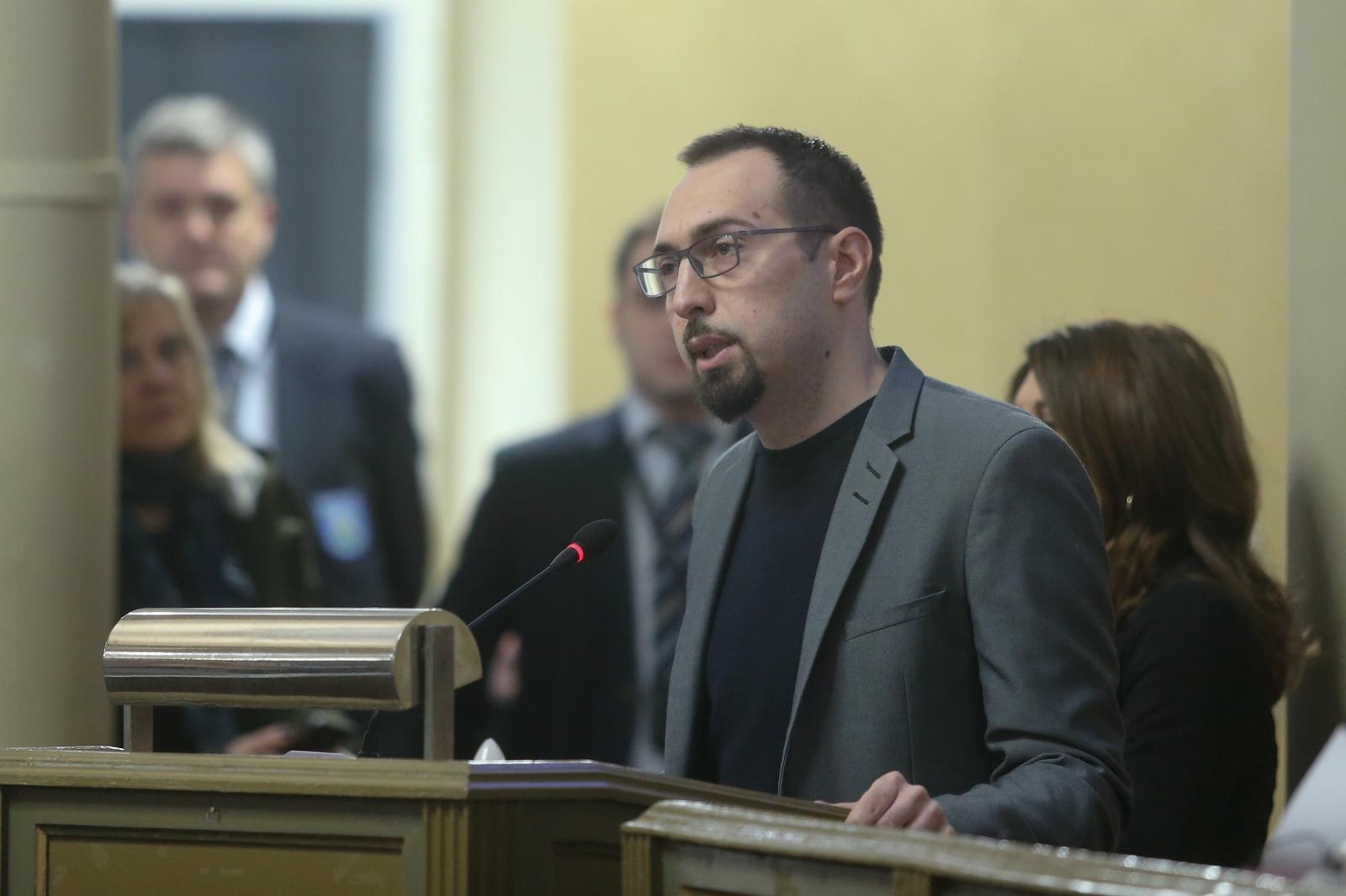 U Staroj gradskoj vijećnici održana 21. sjednica zagrebačke Gradske skupštine 21.03.2019., Zagreb - U staroj gradskoj vijecnici pocela je 21. sjednica zagrebacke Gradske skupstine. Tomislav Tomasevic. 
Photo: Luka Stanzl/PIXSELL