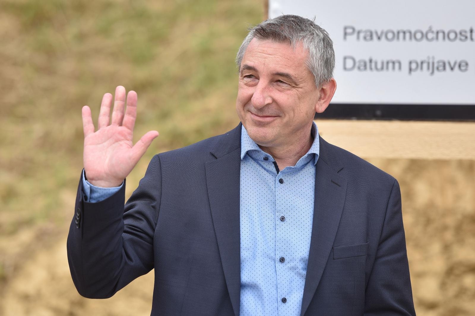 22.05.2020., Sveti Ilija - Ministar graditeljstva i prostornog uredjenja Predrag Stromar prisustvovao je otvorenju pocetka radova nove Osnovne skole ''Vladimir Nazor''. Photo: Vjeran Zganec Rogulja/PIXSELL
