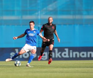 23.05.2020., Stadion Maksimir, Zagreb - Prijateljska utakmica, GNK Dinamo - HNK Gorica. Nikola Moro, Joey Suk. 
Photo: Sanjin Strukic/PIXSELL