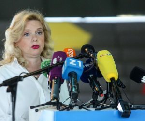 24.04.2020., Zagreb - Konferencija Gradskog ureda za kulturu odrzana u Muzeju suvremene umjetnosti. Tema konferencije bila su pitanja vezana uz kulturu te utvrdjivanje materijalne i nematerijalne stete  uzrokovane pandemijom  virusa COVID-19 i potresom.
Photo: Marin Tironi/PIXSELL.