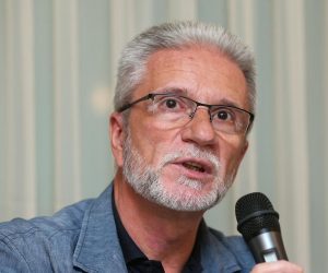 24.09.2019., hotel Dubrovnik, Zagreb - Europska konfederacija sindikata (ETUC) i njene hrvatske clanice Savez samostalnih sindikata Hrvatske (SSSH) i Nezavisni hrvatski sindikati (NHS), organiziraju konferenciju za novinare na temu: Mirovinska reforma u Hrvatskoj i Europi - Sindikalni zahtjevi za ukljucive, ucinkovite i adekvatne mirovine za sve, te ETUC-ova podrska inicijativi 67 je previse. Kresimir Sever. 
Photo: Luka Stanzl/PIXSELL