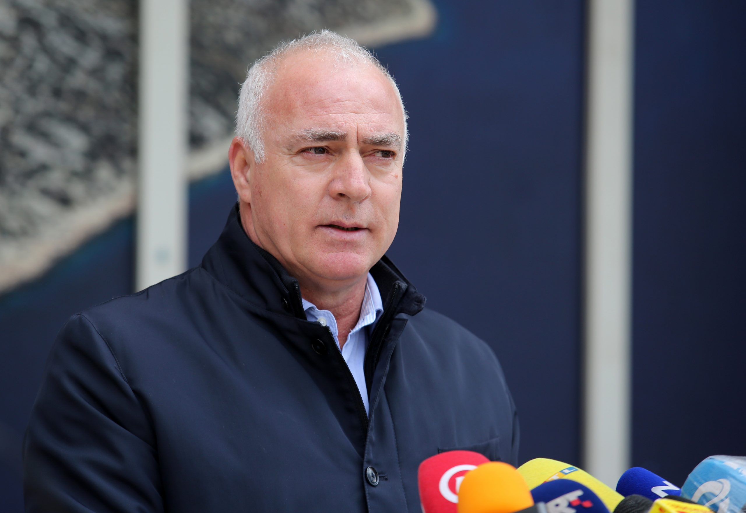 25.03.2020., Sibenik - Stozer civilne zastite Sibensko-kninske zupanije odrzao je konferenciju za medije vezano za novonastalu situaciju na otoku Murteru. Zupan Goran Pauk Photo: Dusko Jaramaz/PIXSELL