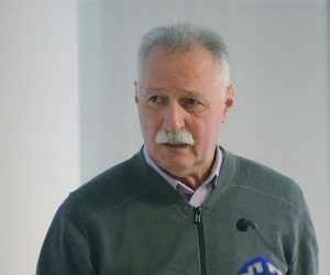 29.11.2019., Zagreb - Konferencija za medije Sindikata hrvatskih ucitelja i Nezavisnog sindikata zaposlenih u srednjim skolama Hrvatske na temu strajka u osnovnim i srednjim skolama. predsjednik Nezavisnog sindikata zaposlenih u srednjim skolama Hrvatske Branimir Mihalinec Photo: Dalibor Urukalovic/PIXSELL