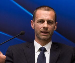 31.03.2017., Stara Pazova, Srbija - Predsjednik UEFA Aleksander Ceferin obisao je sportski centar Nogometnog saveza Srbije u Staroj Pazovi s predsjednikom Slavisom Kokezom i pocasnim predsjednikom FSS-a Tomislavom Karadzicem. Photo: Srdjan Ilic/PIXSELL