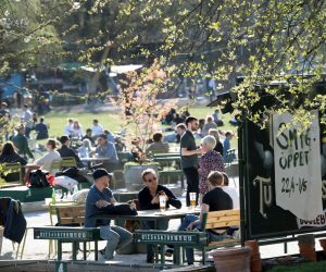 FILE PHOTO: Outbreak of the coronavirus disease (COVID-19), in Sweden FILE PHOTO: People socialize and enjoy the spring, as the coronavirus disease (COVID-19) outbreak continues, in Stockholm, Sweden, April 22, 2020. TT News Agency/Anders Wiklund via REUTERS/File Photo  ATTENTION EDITORS - THIS IMAGE WAS PROVIDED BY A THIRD PARTY. SWEDEN OUT. NO COMMERCIAL OR EDITORIAL SALES IN SWEDEN. TT News Agency