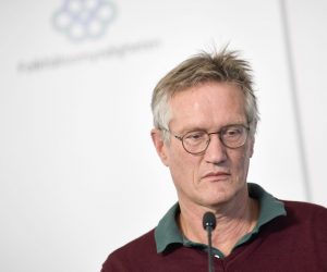 epa08447045 State epidemiologist Anders Tegnell of the Public Health Agency of Sweden speaks during a news conference on a daily update on the coronavirus Covid-19 situation, in Stockholm, Sweden, 27 May 2020.  EPA/Pontus Lundahl/TT  SWEDEN OUT