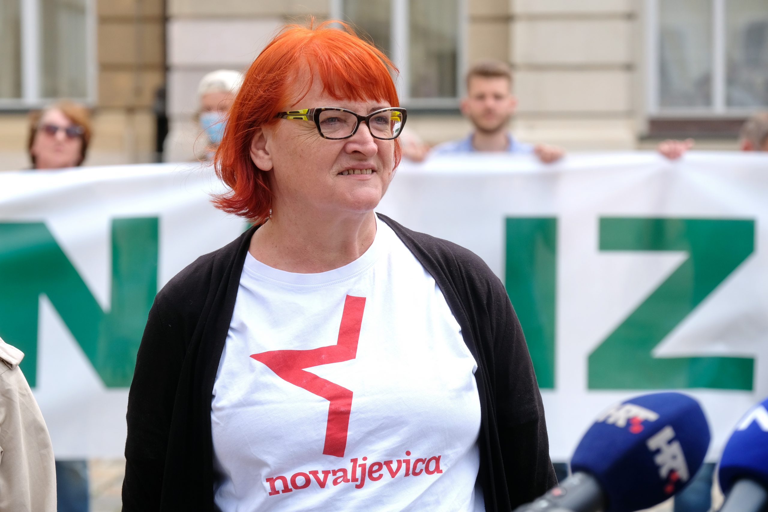 Zagreb, 04.06.2020. - Koalicija stranaka za parlamentarne izbore koju čine Možemo!, Nova ljevica, Radnička fronta, ORaH, Zagreb je naš! i Za grad predstavili su se na konferenciji za novinare.
Na fotografiji Rada Borić.
foto HINA/ Edvard ŠUŠAK/ es