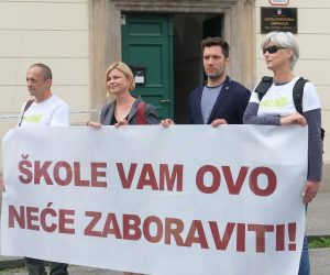 Zagreb, 10.06.2020. - Konferencija za medije Zeleno-lijeve koalicije na temu ključnih izazova i nužnih izmjena u obrazovnom sustavu.
foto HINA/ Edvard ŠUŠAK/ es