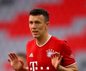 epa08483427 Ivan Perisic of Bayern Munich reacts during theGerman Bundesliga soccer match between FC Bayern Muenchen and Borussia Moenchengladbach at Allianz Arena in Munich, Germany, 13 June 2020.  EPA/ALEXANDER HASSENSTEIN / POOL CONDITIONS - ATTENTION:  The DFL regulations prohibit any use of photographs as image sequences and/or quasi-video.