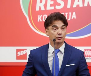 03.06.2020., Zagreb - U prostorijama SDP-a na Iblerovom trgu predstavljen je gospodarski program RESTART koalicije. Predsjednik Sredisnjeg savjeta SDP-a Branko Grcic
Photo: Dalibor Urukalovic/PIXSELL