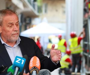04.06.2020., Zagreb - Prolaz sestara Bakovic. Konferencija za medije na kojoj je gradonacelnik grada Zagreba Milan Bandic sa suradnicima najavio uredjenje kina Europa. Photo: Sanjin Strukic/PIXSELL