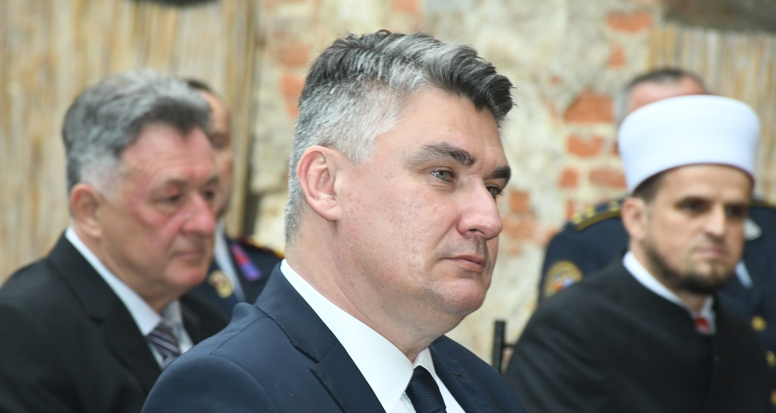 04.06.2020., Sisak - U povodu Dana Grada Siska Predsjednik Republike Hrvatske Zoran Milanovic  sudjelovao je na svecanoj sjednici
Gradskog vijeca Grada Siska na kojoj su podijeljena priznanja i nagrade zasluznim Siscanima.
Photo: Nikola Cutuk/PIXSELL