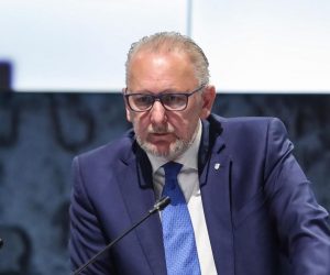 05.06.2020., Zagreb - U Nacionalnoj i sveucilisnoj knjiznici ministar unutarnjih poslova Davor Bozinovic odrzao je  videokonferenciju s ministrima drzava clanica Europske unije. 
Photo: Luka Stanzl/PIXSELL/EU2020HR