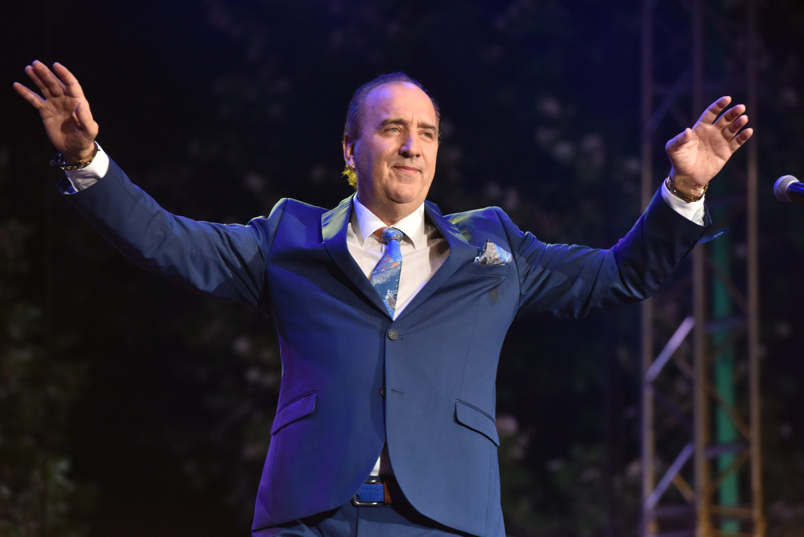 05.08.2019., Knin - Tri musketira, Mladen Grdovic, Jasmin Stavros i Zlatko Pejakovic odrzali koncert na Trgu Oluje u Kninu povodom Dana pobjede i 24.obljetnice akcije Oluja. 
Photo: Hrvoje Jelavic/PIXSELL