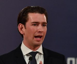 Beograd: Vučić i Kurz održali konferenciju za medije nakon sastanka 05.11.2017., Beograd, Srbija -  Austrijski kancelar Sebastian Kurz na konferenciji za medije nakon sastanka sa srbijanskim predsjednikom Aleksandrom Vucicem. Photo: Srdjan Ilic/PIXSELL
