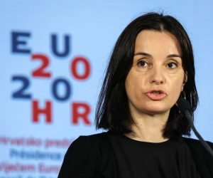 08.06.2020., Zagreb - U Nacionalnoj i sveucilisnoj knjiznici ministrica poljoprivrede Marija Vuckovic odrzala je videokonferenciju "Agrifish" s ministrima drzava clanica Europske unije. Photo: Jurica Galoic/PIXSELL/EU2020HR