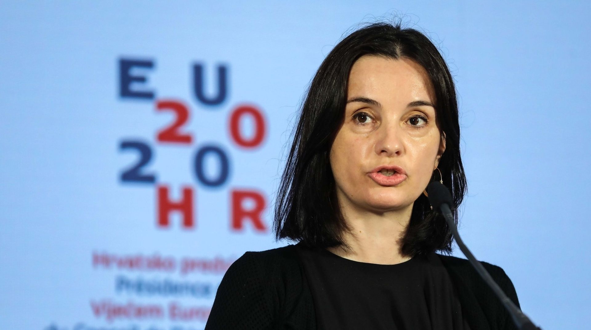 08.06.2020., Zagreb - U Nacionalnoj i sveucilisnoj knjiznici ministrica poljoprivrede Marija Vuckovic odrzala je videokonferenciju "Agrifish" s ministrima drzava clanica Europske unije. Photo: Jurica Galoic/PIXSELL/EU2020HR