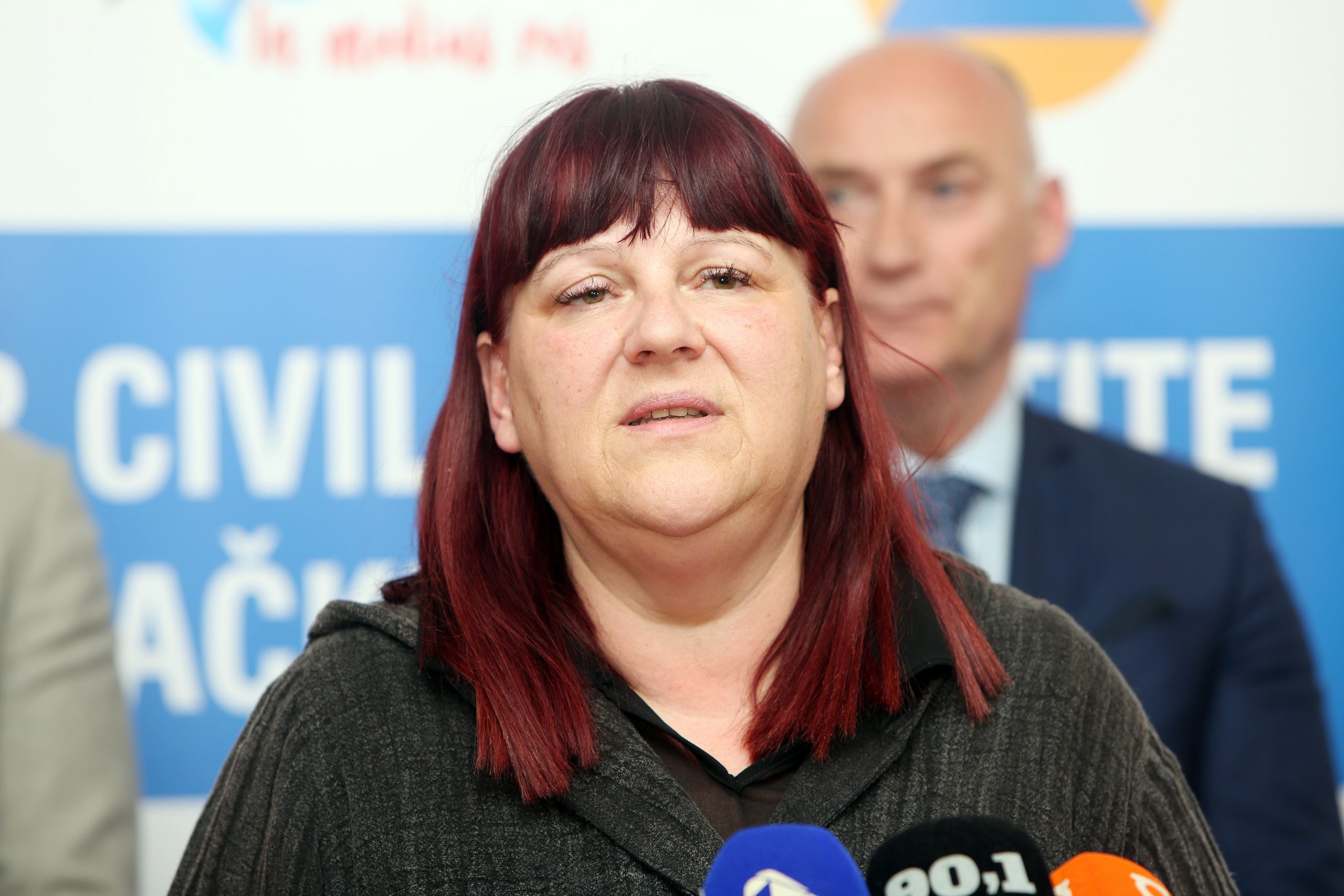 08.06.2020., Karlovac - Konferencija za medije Stozera civilne zastite Karlovacke zupanije na kojoj su o situaciji uzrokovanoj koronavirosm govorili zupan karlovacke zupanije Damir Jelic, zamjenik nacelnika Stozera Civilne zastite RH Damir Trut i clanica Nacionalnog stozera CZ Maja Grba Bujevic.
Photo: Kristina Stedul Fabac/PIXSELL