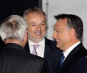 15.10.2013. Tiszaujvaros, Madjarska - Madjarski premijer Viktor Orban i predsjednik Uprave MOL-a Zsoltan Hernadi, za kojim je raspisana Interpolova tjeralica, otvorili su novi pogon butadiena u tvornici Tiszai Vegyi Kombinat. 
Photo: Boris Scitar/Vecernji list/PIXSELL