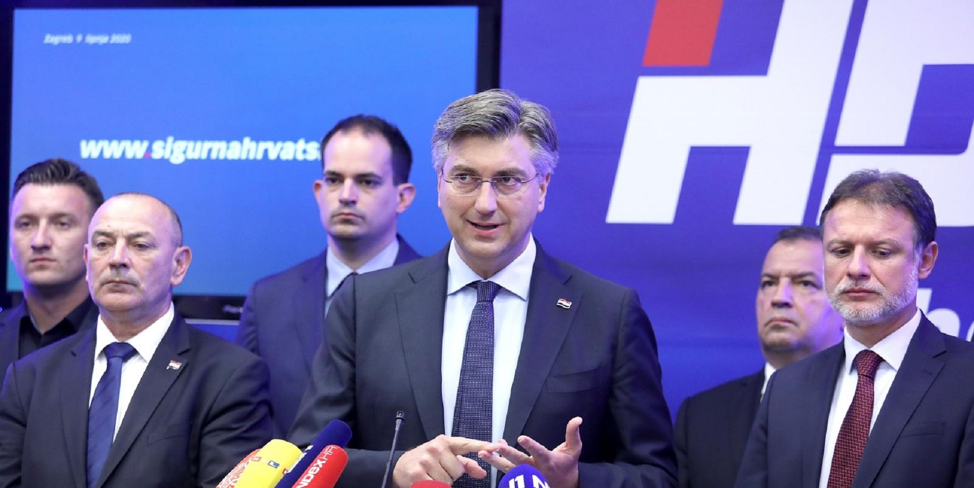 09.06.2020., Zagreb - Predsjednik HDZ-a Andrej Plenkovic predstavio je u sjedistu stranke program za parlamentarne izbore 2020.
Photo: Patrik Macek/PIXSELL
