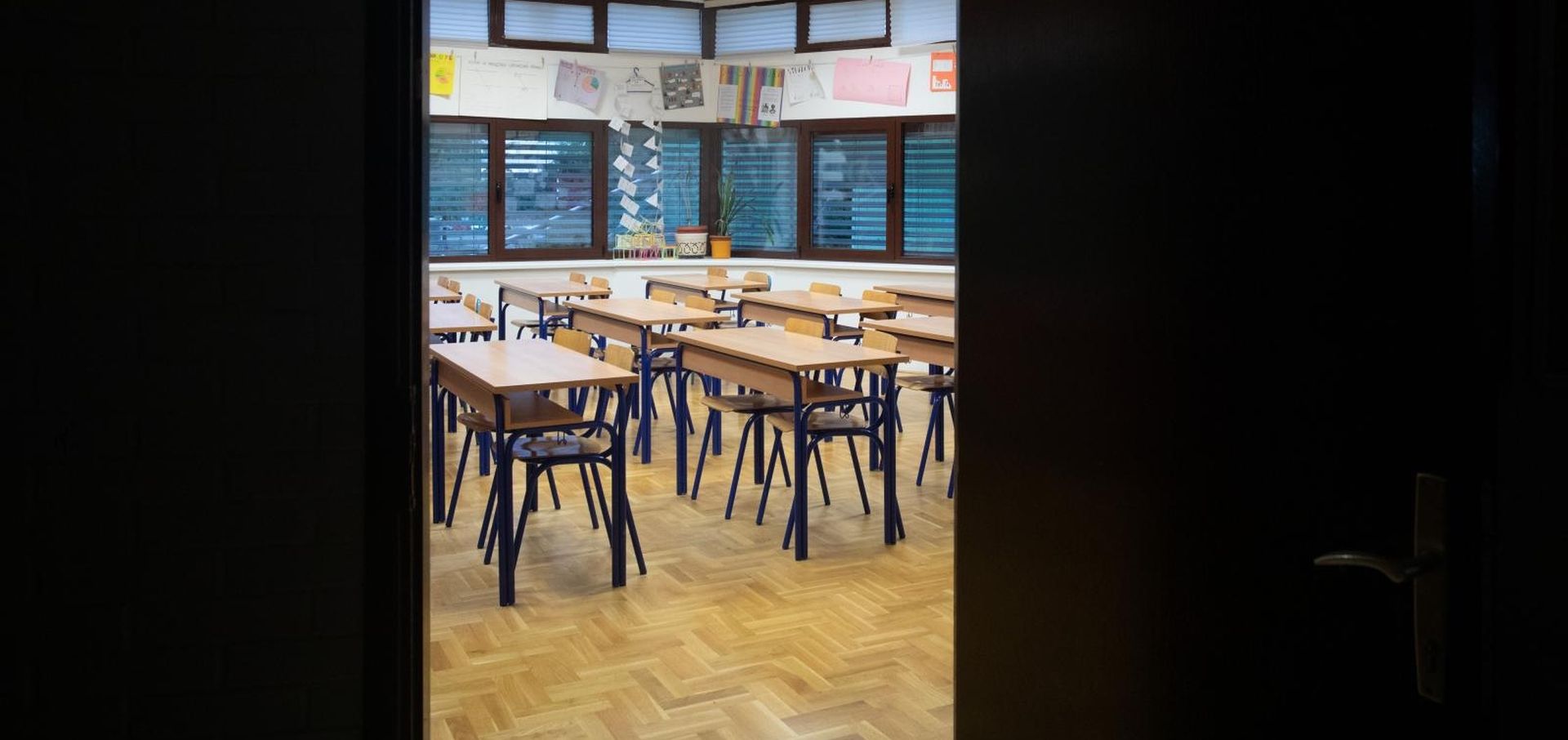 10.10.2019., Zagreb - Zbog strajka ucitelja hodnici i ucionice OS Nikole Tesle u zagrebackom naselju Precko ostali su prazni.
Photo: Davor Puklavec/PIXSELL