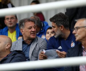 10.10.2019., Zepce, Bosna i Hercegovina - Povodom 100. obljetnica nogometnog kluba Zepce odigrana je utakmica protiv Dinama iz Zagreba. Zdravko i Zoran Mamic. 
Photo: Armin Durgut/PIXSELL