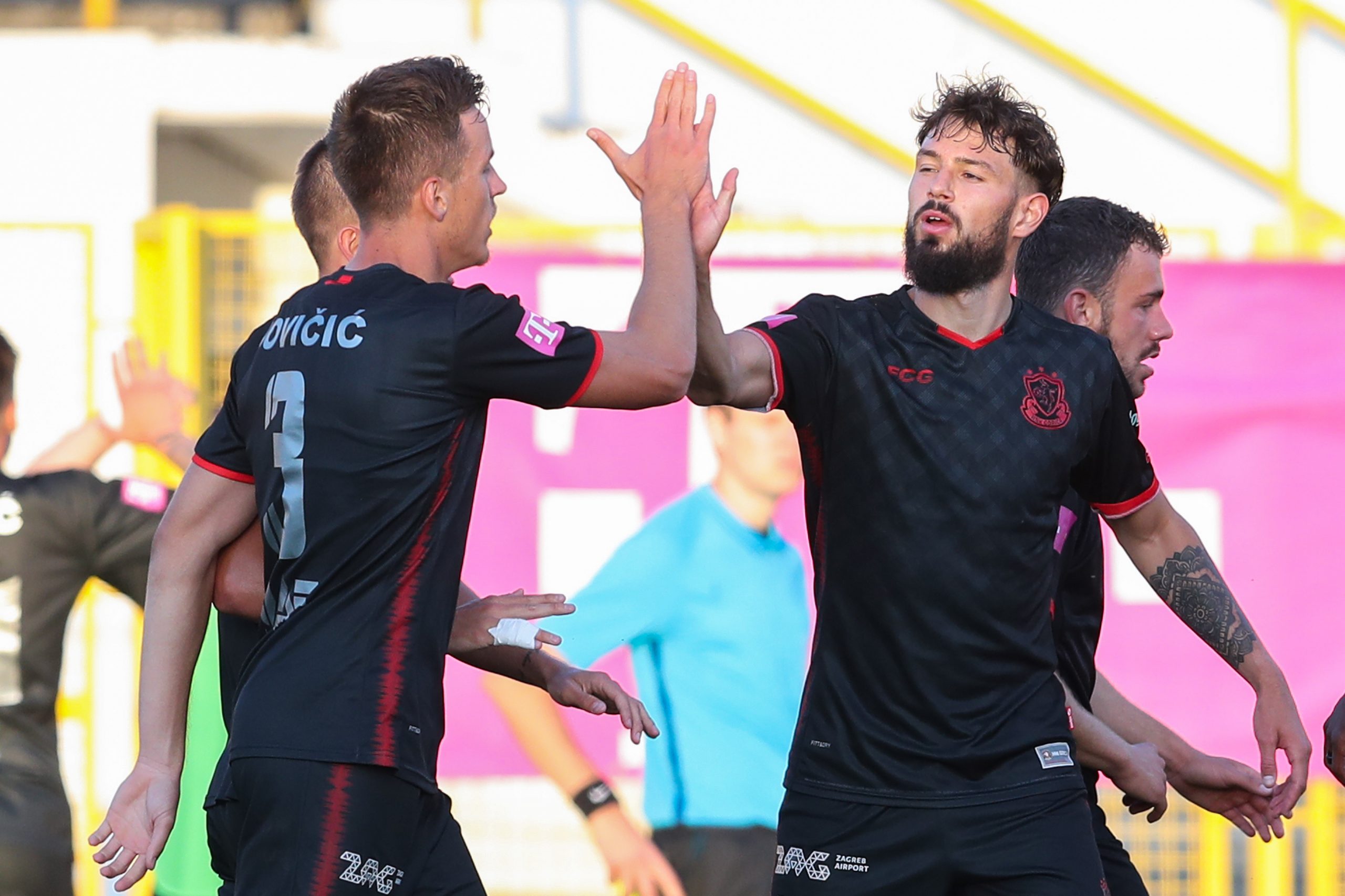 11.06.2020., stadion Ivan Laljak-Ivic, Zapresic - Hrvatski Telekom Prva liga, 28. kolo, NK Inter Zapresic - HNK Gorica.  Aleksandar Jovicic, Kristijan Lovric Photo: Luka Stanzl/PIXSELL